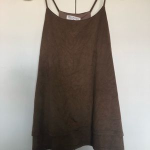 Brown Layered Tank Top